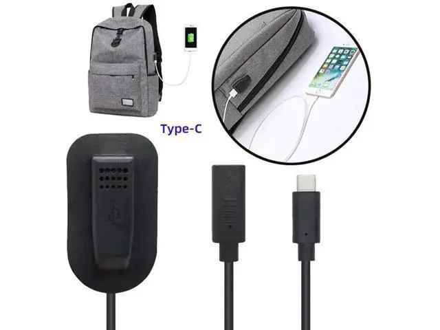 Alt view image 7 of 7 - USB-C 65W Type-C Male to Female Extension Cable for Backpack Charging Practical Convenient Outdoor Travel Camping External
