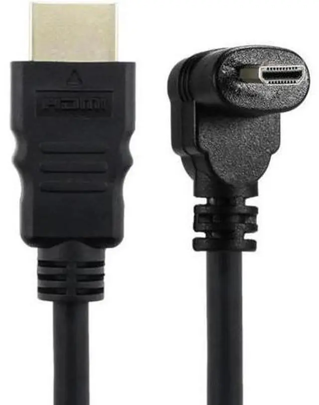 Alt view image 2 of 7 - HD-066-DN Down Angled 90 Degree Micro HDMI to HDMI Male HDTV Cable for Cell PhoneTabletCamera