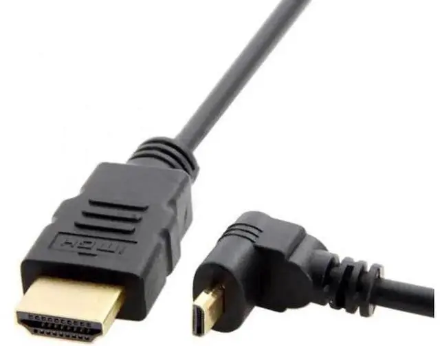 Alt view image 7 of 7 - HD-066-DN Down Angled 90 Degree Micro HDMI to HDMI Male HDTV Cable for Cell PhoneTabletCamera