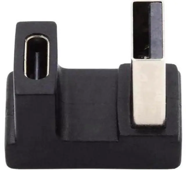Main image of USB-C Type C Female Up Opposite U Shape Back Angled to USB 3.0 A Male Data Adapter for Laptop Desktop