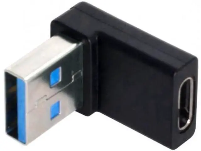 Main image of USB-C Type C Female 90 Degree Down Angled to USB 3.0 A Male Data Adapter for Laptop Desktop UC-357-DN