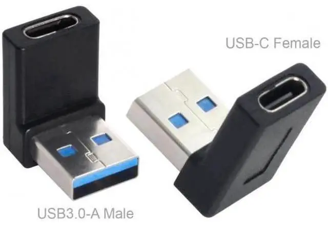 Alt view image 7 of 7 - USB-C Type C Female 90 Degree Down Angled to USB 3.0 A Male Data Adapter for Laptop Desktop UC-357-DN