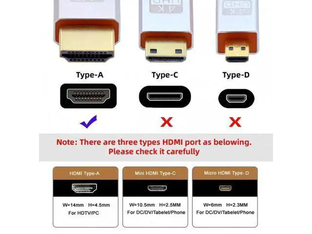 Alt view image 4 of 7 - 2.0M HDMI 2.0 Male to HDMI Type-A Male 4K 60hz Cable with Sleeve Straight Connector for HDTV Computer Laptop Monitor