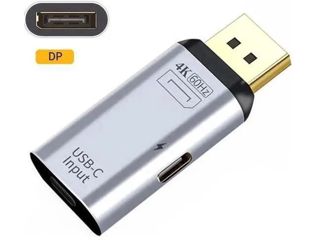 Alt view image 6 of 7 - UC-054-DPF USB-C Type C Female Source to Displayport DP Sink HDTVPD Power Adapter 4K 60hz 1080p for PhoneLaptop