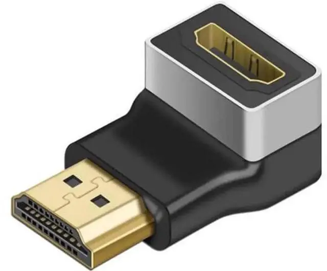 Main image of HD Adapter 4K/8K Compatible with HDMI 2Pack Female Male to Female Fully Shielded HD Connector (Cubic Bend M to F 4K)