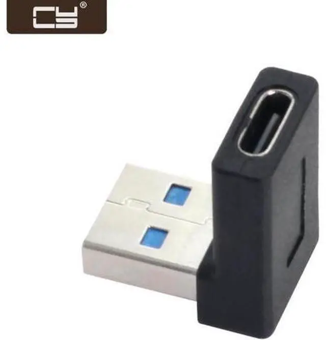 Alt view image 6 of 7 - USB-C Type C Female 90 Degree Down Angled to USB 3.0 A Male Data Adapter for Laptop Desktop UC-357-DN