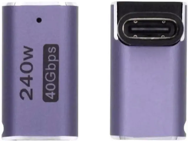 Main image of USB4 Type C Female to Female 240W Power 40Gbps Data 8K Video Adapter Up Down Angled for NS Phone Laptop