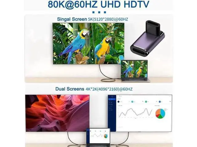 Alt view image 6 of 7 - USB4 Type C Female to Female 240W Power 40Gbps Data 8K Video Adapter Up Down Angled for NS Phone Laptop