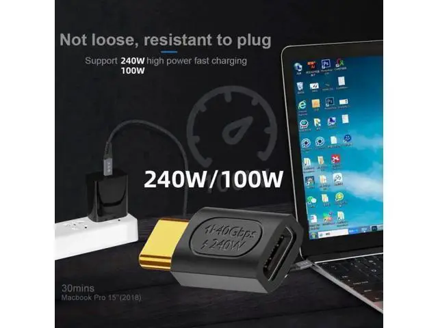 Alt view image 2 of 7 - USB4 Type C Male to Female Extension 240W Power 40Gbps Data 8K Video Adapter for NS Phone Laptop