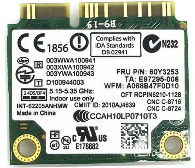 Alt view image 3 of 3 - For Centrino Advanced-N Intel 6205 62205HMW Wireless Wifi Card for x220 x220i T420 60Y3253