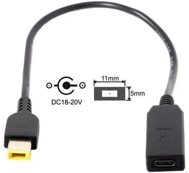 Main image of USB 3.1 Type C USB-C to Rectangle 11.0*4.5mm Plug Cable UC-100-1145MM