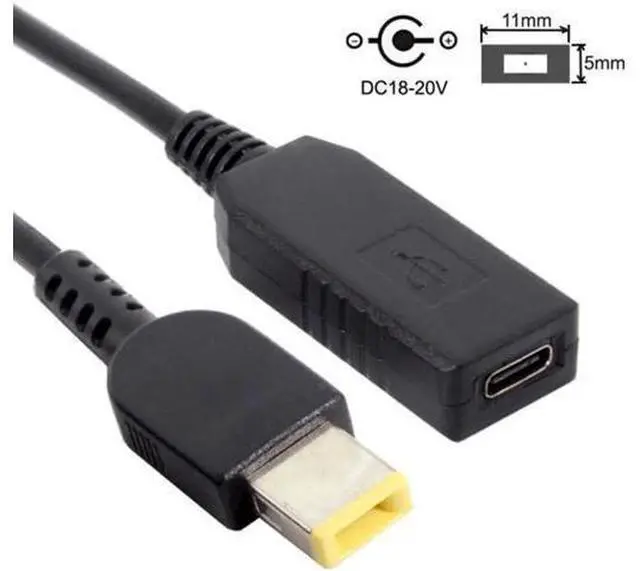 Alt view image 6 of 7 - USB 3.1 Type C USB-C to Rectangle 11.0*4.5mm Plug Cable UC-100-1145MM