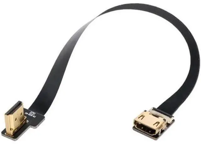 Alt view image 5 of 7 - Left Angled 90 Degree HDMI Male to Female FPC Flat Cable for HDTV Multicopter Aerial Photography