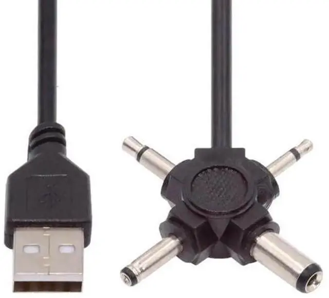 Main image of 4 in 1 DC 5V 5.5x2.1mm 4.0x1.7mm Mono 3.5mm 2.5mm to USB 2.0 Power Plug Barrel Connector Charge Cable 1.5M