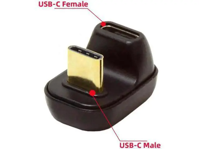 Alt view image 7 of 7 - UC-009-MF 40Gbps USB4 Type C Male to Female Power Data Video Adapter Opposite U Shape Back Angled for NS SwitchPhoneLaptop