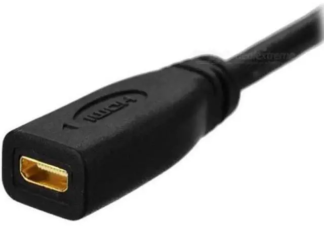 Alt view image 3 of 7 - HD-077 Type D Micro HDMI v1.4 Socket Female to Type C Mini HDMI Male Convertor Adapter Cable 20cm