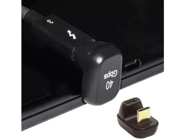 Alt view image 4 of 7 - UC-009-MF 40Gbps USB4 Type C Male to Female Power Data Video Adapter Opposite U Shape Back Angled for NS SwitchPhoneLaptop