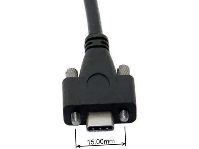 Alt view image 7 of 7 - USB 3.1 Type-C Dual Screw Locking to Standard USB3.0 Data Cable 3.0M 2m 3m Panel Mount Type