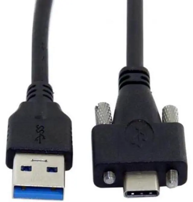 Main image of USB 3.1 Type-C Dual Screw Locking to Standard USB3.0 Data Cable 3.0M 2m 3m Panel Mount Type 16.4feet