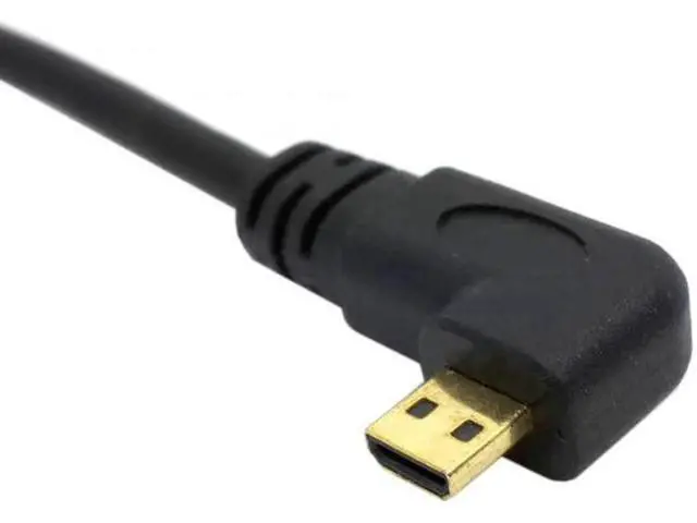 Alt view image 3 of 7 - Right Angled 90 Degree Micro HDMI to HDMI Male HDTV Cable for Cell Phone Tablet Camera