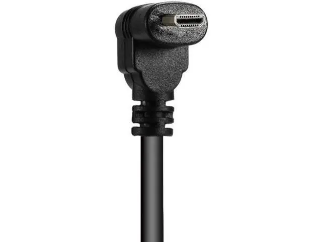 Alt view image 6 of 7 - Down Angled 90 Degree Micro HDMI to HDMI Male HDTV Cable for Cell Phone Tablet Camera