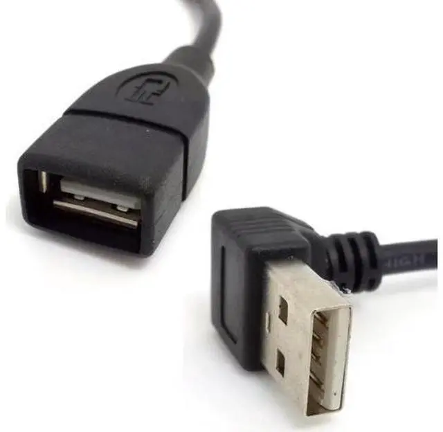 Alt view image 4 of 6 - 90 Degree Down Angled type USB 2.0 A Male to USB A Female cable 20cm U2-084-0.2M