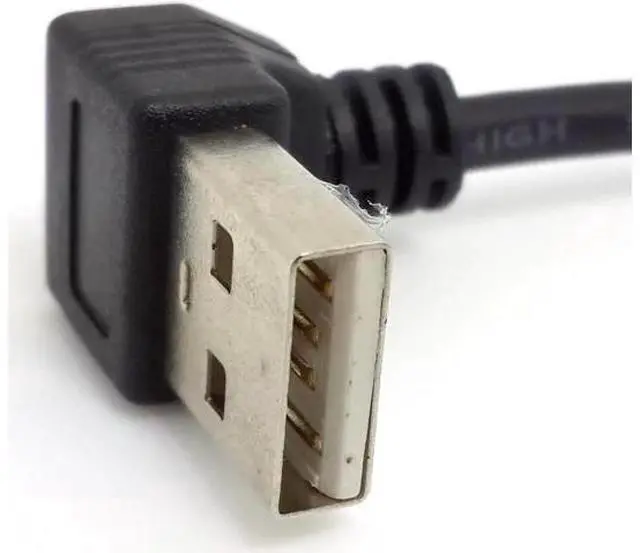 Alt view image 5 of 6 - 90 Degree Down Angled type USB 2.0 A Male to USB A Female cable 20cm U2-084-0.2M