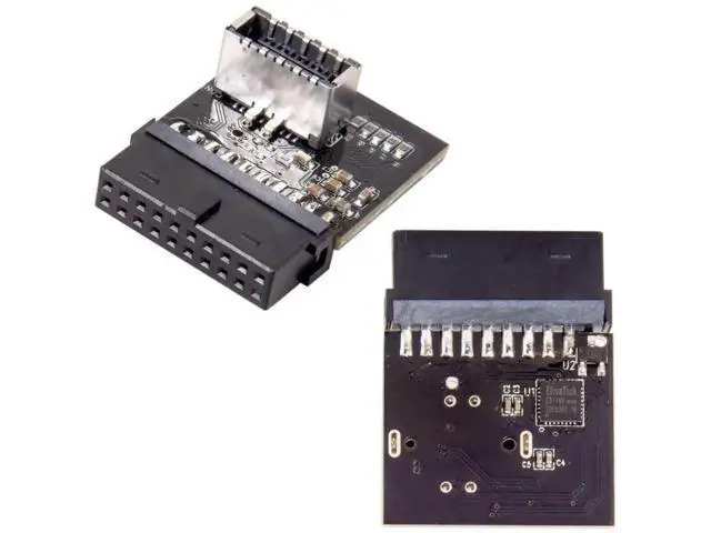 Alt view image 2 of 7 - USB 3.1 Front Panel Socket to USB 3.0 20Pin Header Male Extension Adapter for Motherboard