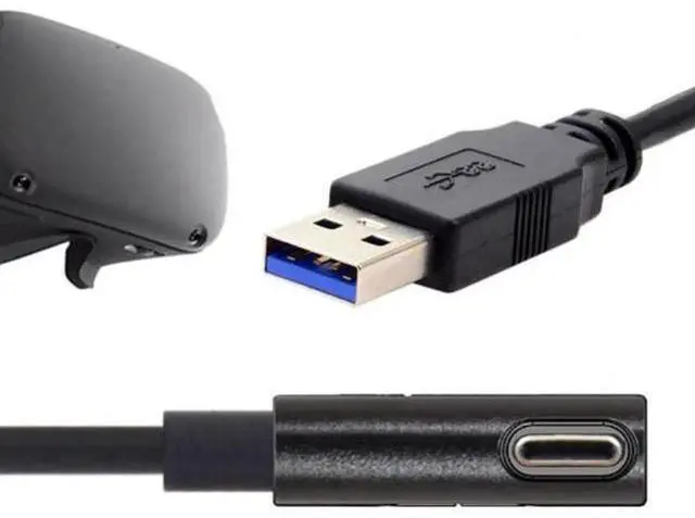 Alt view image 6 of 7 - 5.0M USB 3.1 Type-C Left Right Angled Type to USB3.0 Data Cable UC-135-5.0M