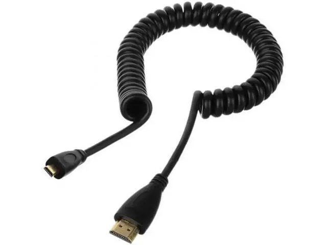 Alt view image 5 of 7 - Micro HDMI Male to HDMI Male stretch spring CABLE for TF201 XOOM A500 Tablet