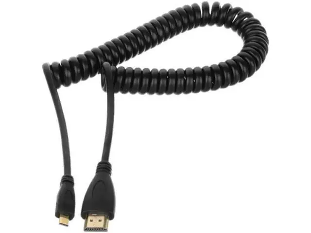 Alt view image 6 of 7 - Micro HDMI Male to HDMI Male stretch spring CABLE for TF201 XOOM A500 Tablet