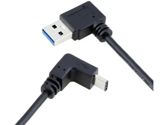 Alt view image 2 of 5 - USB 3.1 USB-C Up & Down Angled to 90 Degree Left Angled A Male Data Cable for Macbook & Tablet & Phone