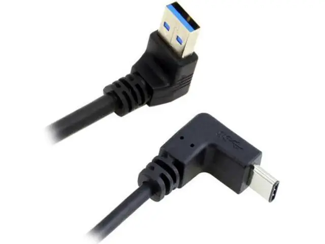 Alt view image 7 of 7 - USB 3.1 USB-C Up & Down Angled to 90 Degree Down Angled A Male Data Cable for Tablet & Phone