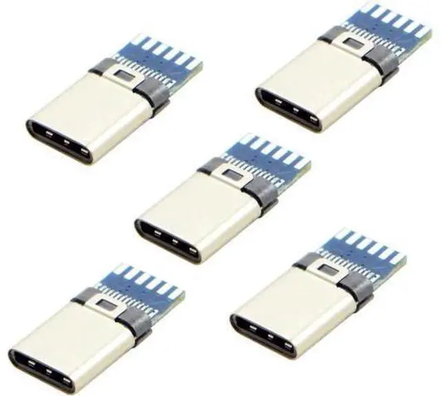 Main image of DIY 24pin USB 3.1 Type C USB-C Male Plug Connector SMT type with 3.5mm SR and Housing Cover UC-350-WH
