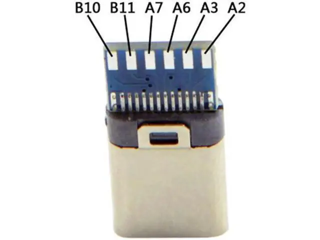 Alt view image 5 of 6 - DIY 24pin USB 3.1 Type C USB-C Male Plug Connector SMT type with 3.5mm SR and Housing Cover UC-350-WH