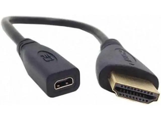 Alt view image 6 of 7 - 20cm Micro HDMI socket Female to HDMI Male adapter Cable for Tablet & Cell Phone