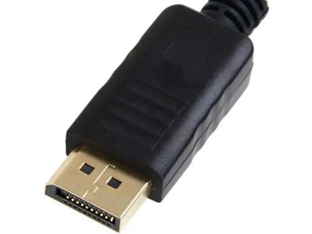 Alt view image 2 of 7 - DP-006 20cm DP DisplayPort to HDMI Video Audio Converter Cable Black