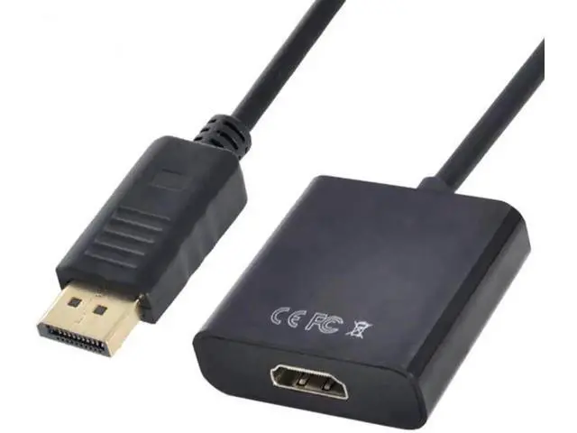 Alt view image 3 of 7 - DP-006 20cm DP DisplayPort to HDMI Video Audio Converter Cable Black