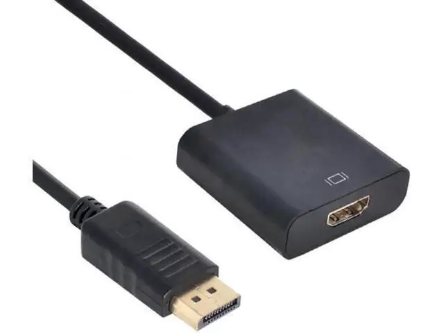 Alt view image 5 of 7 - DP-006 20cm DP DisplayPort to HDMI Video Audio Converter Cable Black