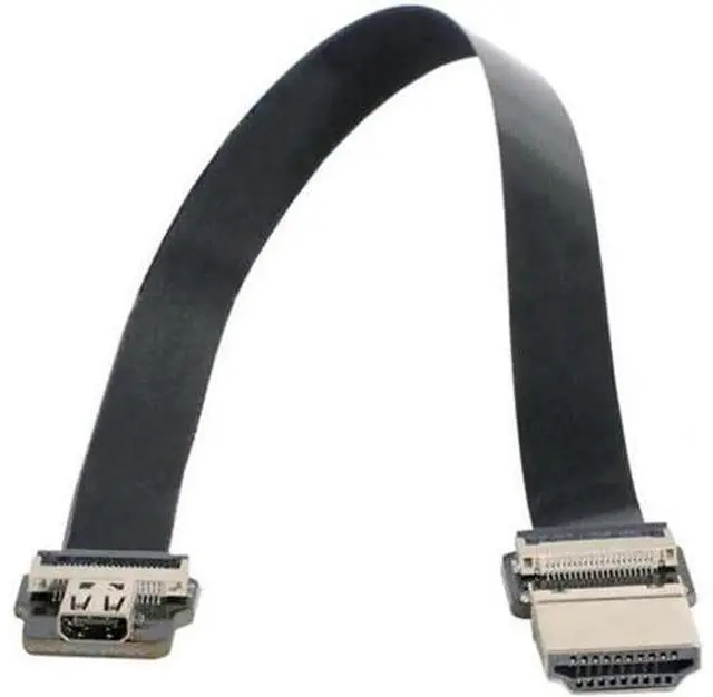 Alt view image 2 of 7 - HDMI Male to Micro HDMI Female Extension FPC Flat Cable 1080P for FPV HDTV Multicopter Aerial Photography