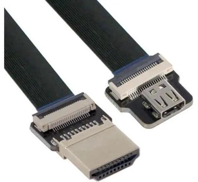 Alt view image 3 of 7 - HDMI Male to Micro HDMI Female Extension FPC Flat Cable 1080P for FPV HDTV Multicopter Aerial Photography