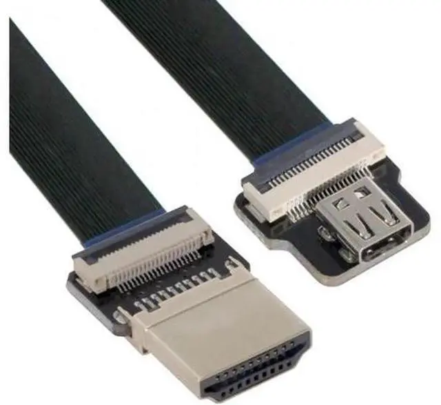 Alt view image 7 of 7 - HDMI Male to Micro HDMI Female Extension FPC Flat Cable 1080P for FPV HDTV Multicopter Aerial Photography