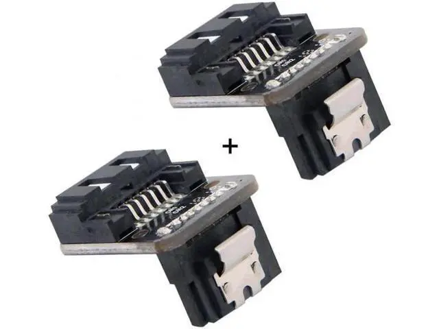 Alt view image 7 of 7 - SA-017-UP SATA 7Pin Female to 7pin Male Up 90 Degree Angled Adapter Mainboard Motherboard for Desktops SSD HDD