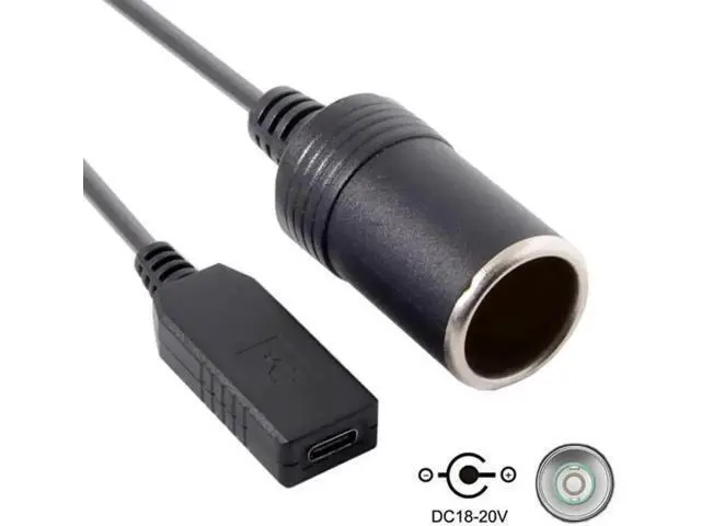 Alt view image 4 of 7 - USB 3.1 Type C USB-C to Car Receptacle Charger Cable 20V 100W Auto Interior Accessories