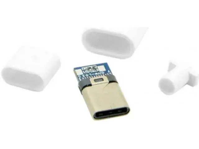 Alt view image 6 of 6 - DIY 24pin USB 3.1 Type C USB-C Male Plug Connector SMT type with 3.5mm SR and Housing Cover UC-350-WH