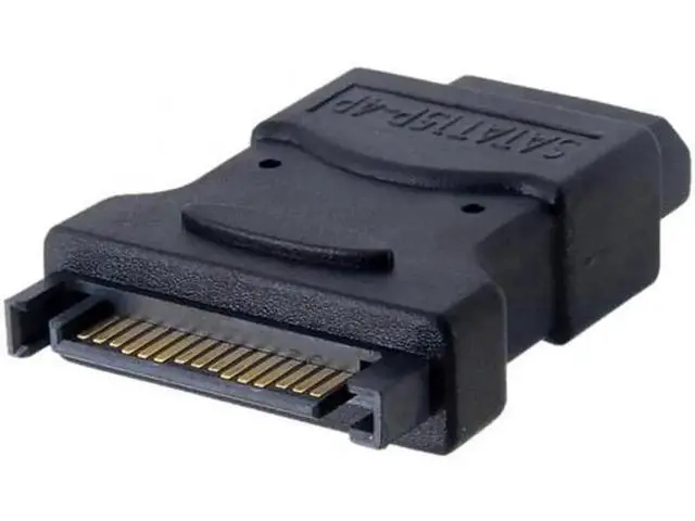 Alt view image 3 of 6 - 15Pin SATA Male Power Cable to Molex 4-pin IDE Hard Disk Drive Power Adapter