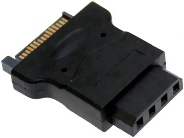 Alt view image 4 of 6 - 15Pin SATA Male Power Cable to Molex 4-pin IDE Hard Disk Drive Power Adapter