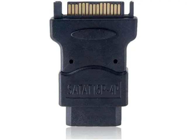 Alt view image 5 of 6 - 15Pin SATA Male Power Cable to Molex 4-pin IDE Hard Disk Drive Power Adapter