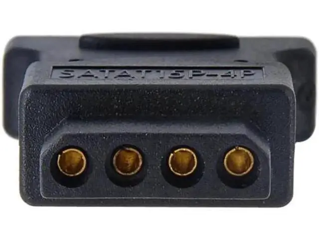 Alt view image 2 of 6 - 15Pin SATA Male Power Cable to Molex 4-pin IDE Hard Disk Drive Power Adapter