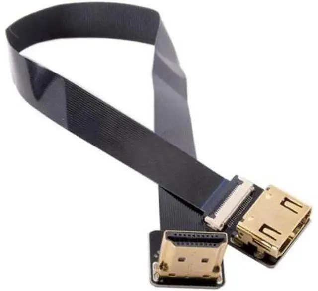 Main image of Up Angled 90 Degree HDMI Male to Female FPC Flat Cable for HDTV Multicopter Aerial Photography